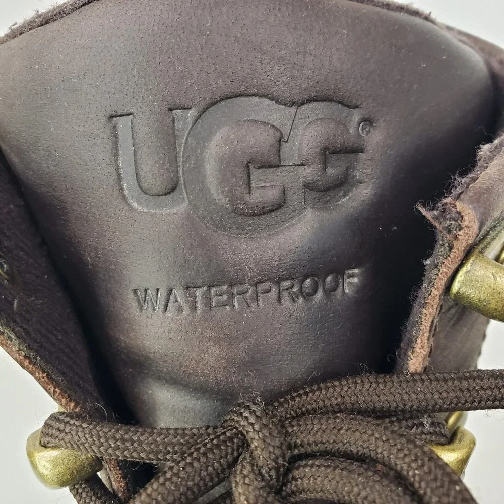 Ugg Mens Yucca 1015382 Brown Waterproof Winter Leather Duck Boots Size 10